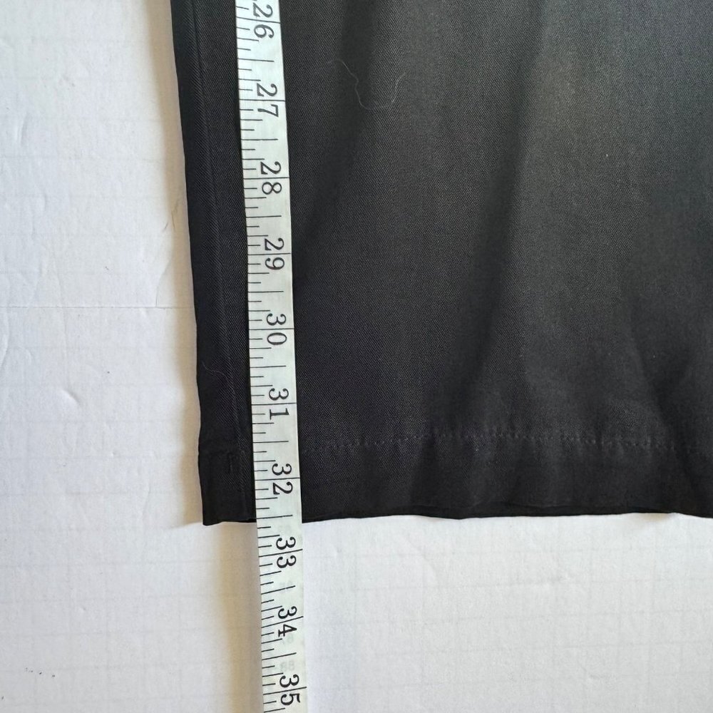 Action Wear NWT Black Tencel Lyocell Flat Front Straight LegTrouser Slacks Sz 10 - Picture 13 of 13